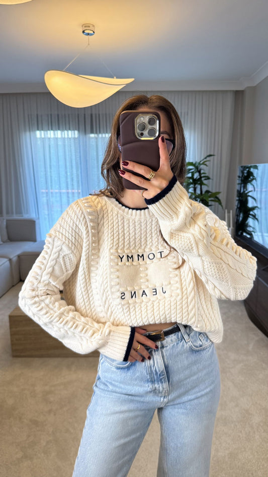 Embroidered Knit Sweater