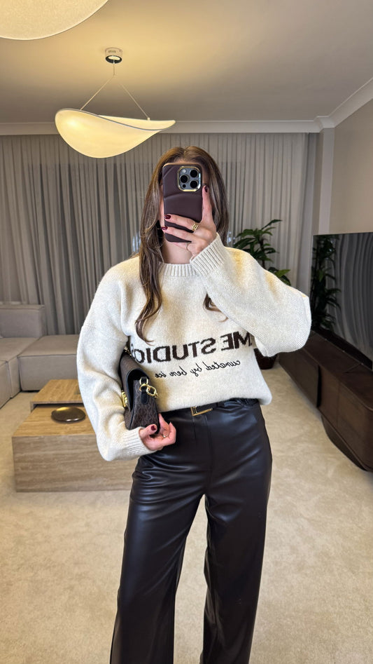 Embroidered Knit Sweater