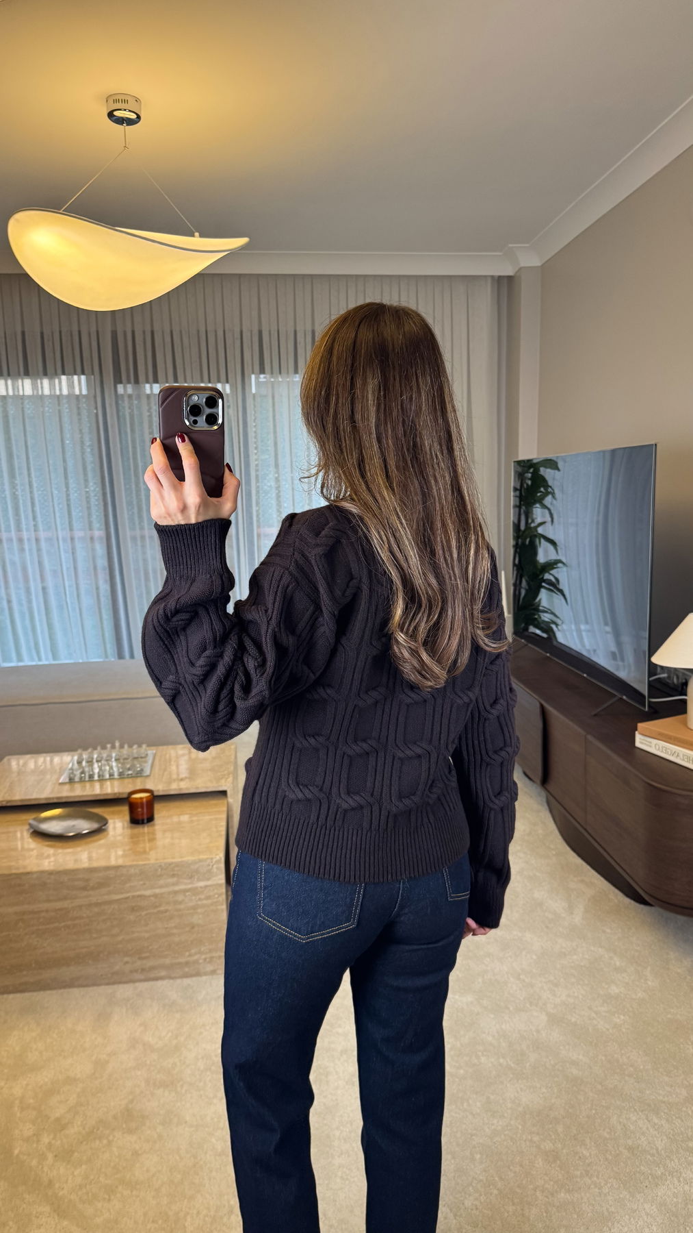 Knitted Crew-neck Sweater With Woven Details